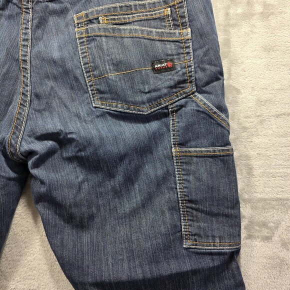 Ariat Jeans Mens 46x32 Blue FR M4 Low Rise Straight Work Utility Flame Resistant - Picture 6 of 11